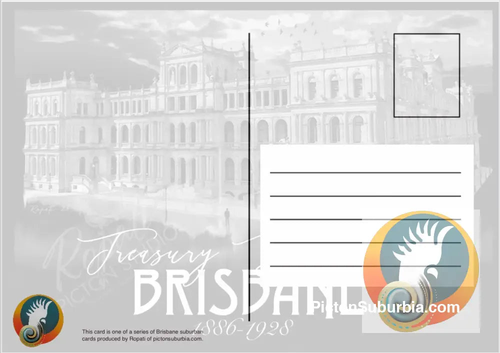 Brisbane CBD: Treasury Building Postcard Pack / Set of 5 / A5 or A6 - Physical good