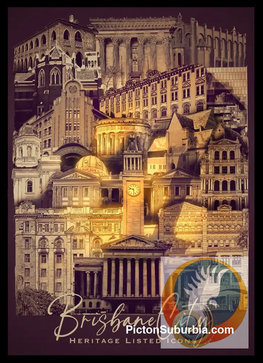Brisbane: Heritage Listed 2 Sepia Art print - Art Print