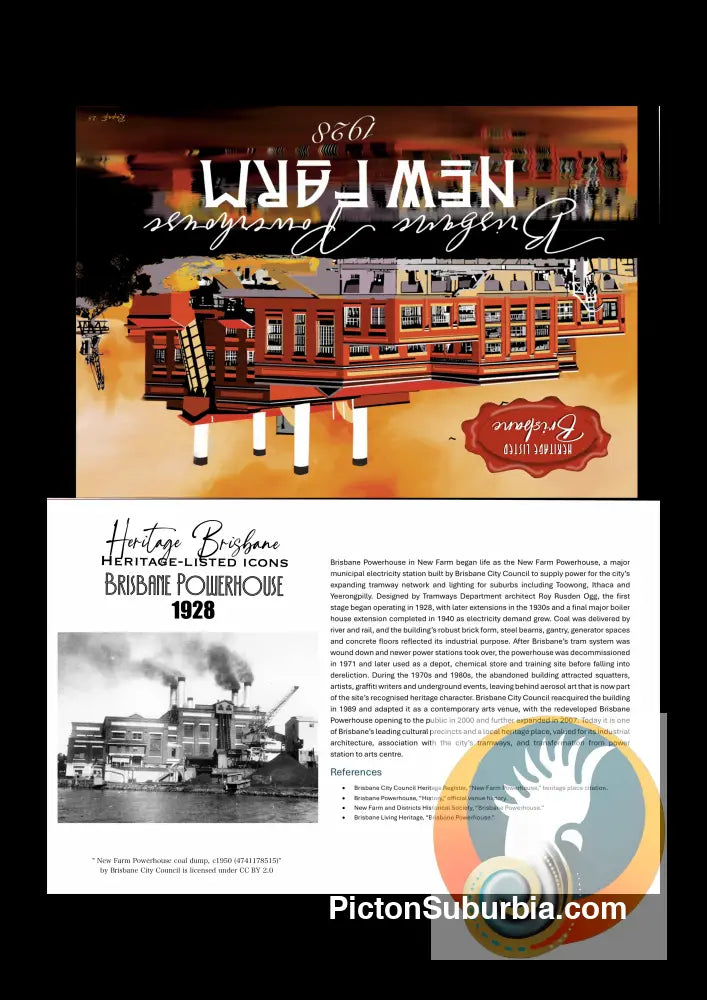 Brisbane Powerhouse: New Farm: - Greeting card Pack / Set of 5 - greeting Card