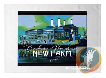 Brisbane Powerhouse: New Farm - Tea Towel - Naval Blue - Tea Towel