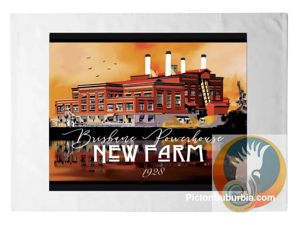 Brisbane Powerhouse: New Farm - Tea Towel - Orange - Tea Towel