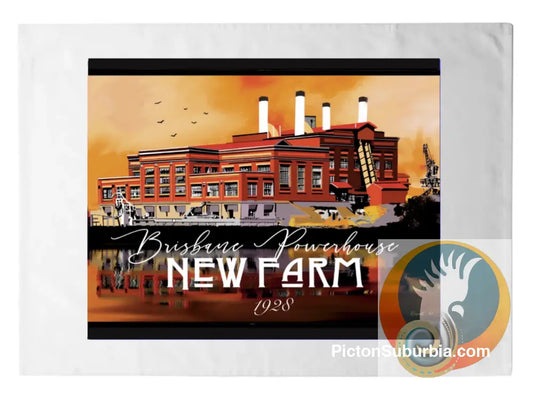 Brisbane Powerhouse: New Farm - Tea Towel - Orange - Tea Towel