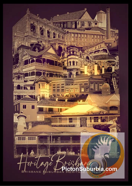 Brisbane: Suburban Heritage-Listed Art print (Sepia) - A4 - Art Print