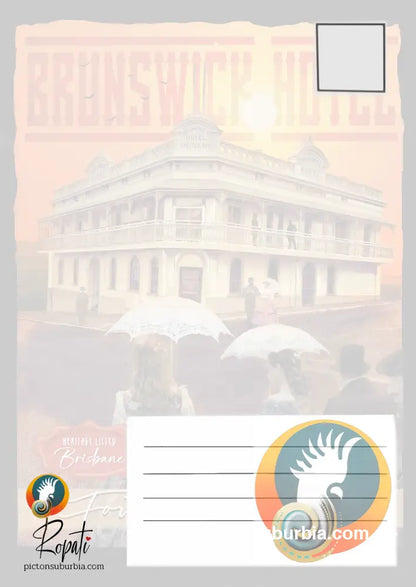 Brunswick Hotel: Fortitude Valley - Postcard. / Set of 5 / A6 or A5 / Physical good
