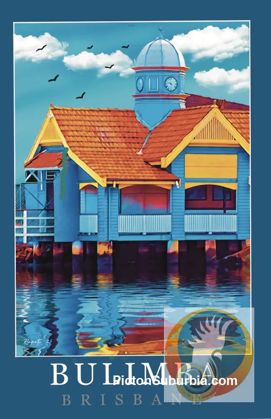 Bulimba: Brisbane Suburban Icon Art print - A4 - Physical good