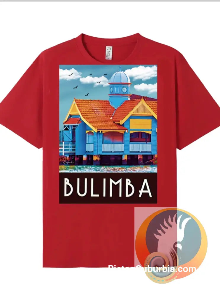 Bulimba: Bulimba Boat Jetty Tee - Red / M - T-shirt
