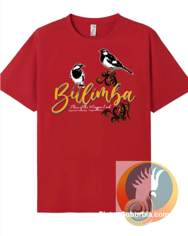 Bulimba: Bulimba Magpie Lark Tee - Red / M - T-shirt