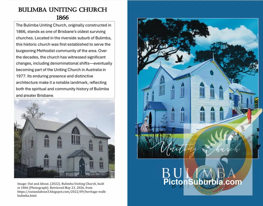Bulimba: Bulimba Uniting Church 1866 - Greeting Card Pack / Set of 5 - greeting Card