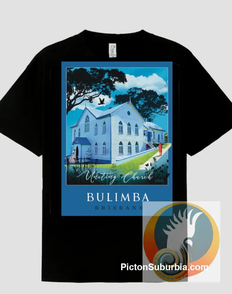 Bulimba: Bulimba Uniting Church 1866 Tee - Black / M - T-shirt