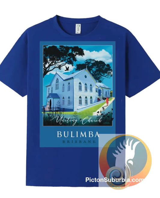 Bulimba: Bulimba Uniting Church 1866 Tee - Royal / M - T-shirt