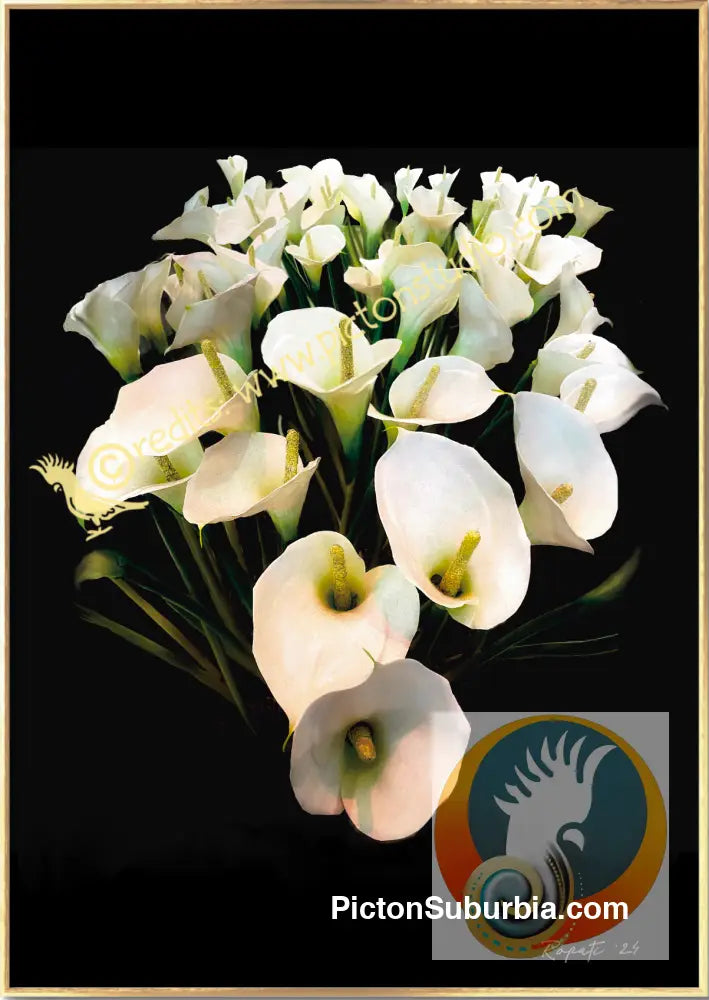 Calla Lilly Bouquet: Postcard / Set of 5 / A6 or A5 / Physical good