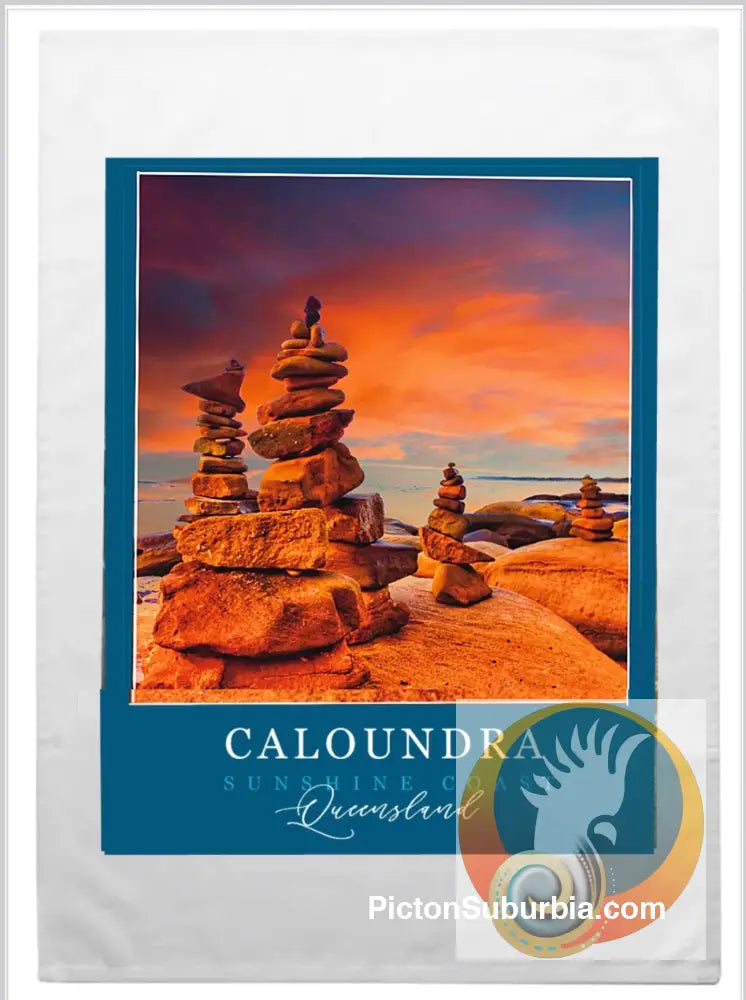 Caloundra: King Beach Tea Towel - Physical good