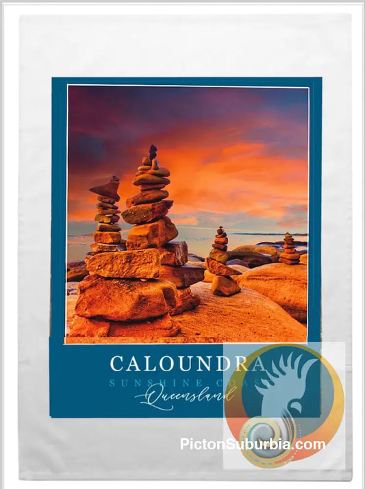 Caloundra: King Beach Tea Towel - Physical good