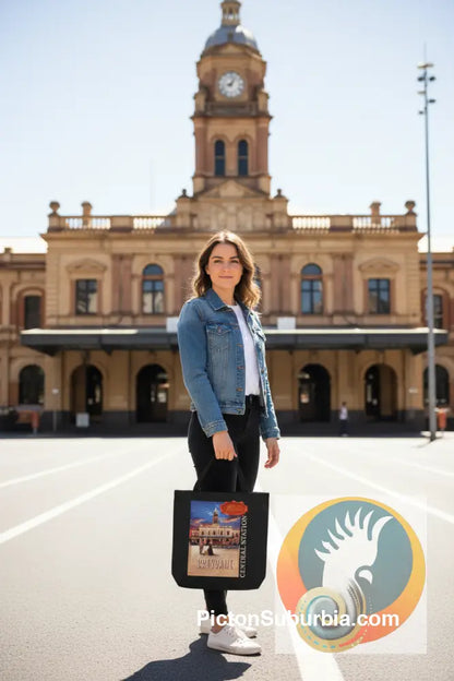 Central Station: Brisbane CBD -Tote - Black - ToteBag