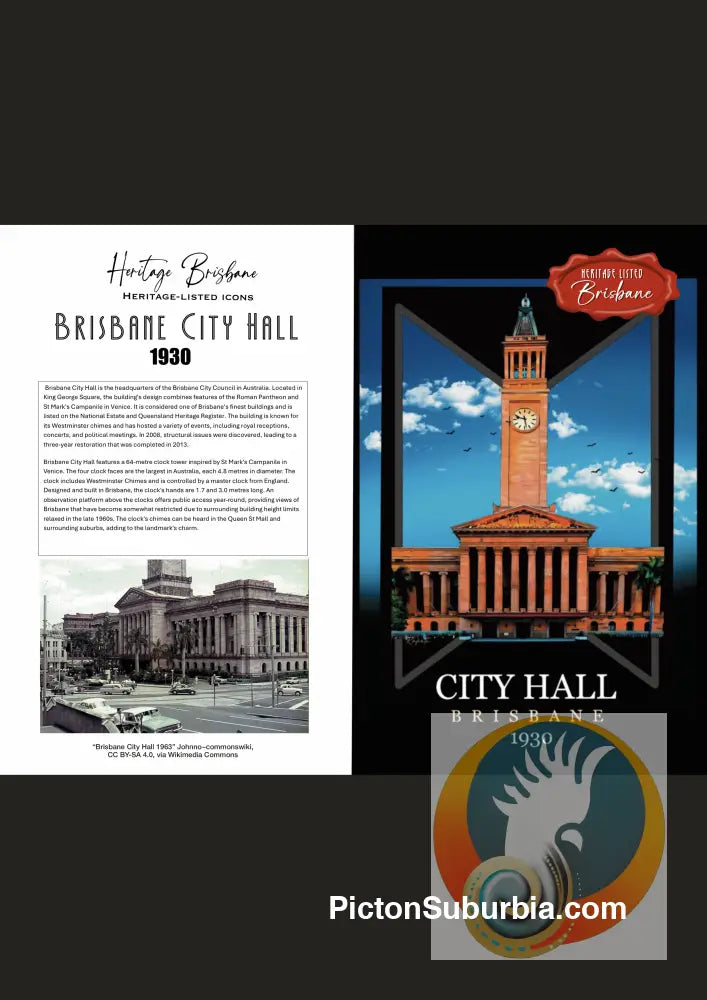 City Hall: Brisbane CBD - Greeting Card Pack / Set of 5 - greeting Card