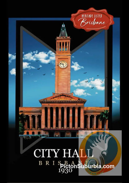City Hall: Brisbane CBD - Postcard Pack / A6 or A5 / Set of 5 - Postcard