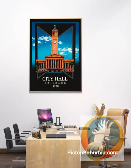 Brisbane CBD: City Hall “Brisbane Icons” Art print - Physical good
