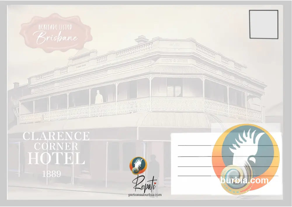 Clarence Corner Hotel 1889: Woolloongabba - Postcard. - Physical good