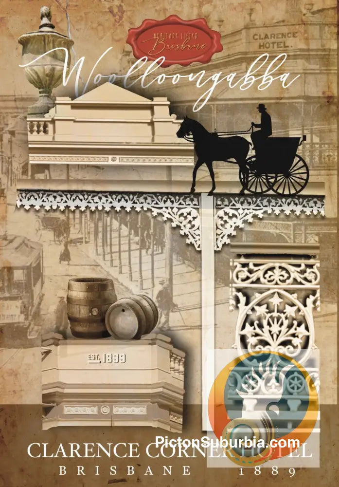 Clarence Corner Hotel (Collage) Greeting Card Pack / Set of 5 - greeting Card