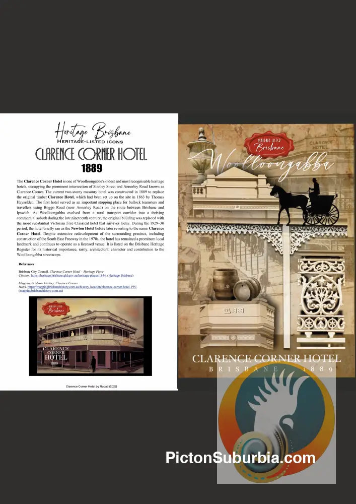 Clarence Corner Hotel (Collage) Greeting Card Pack / Set of 5 - greeting Card