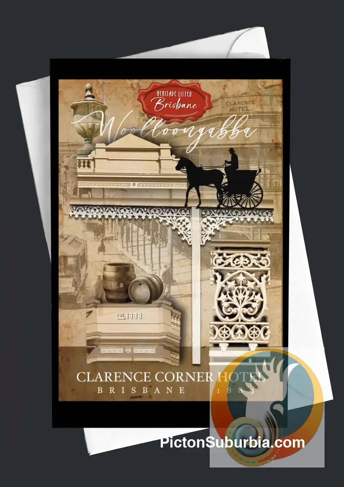 Clarence Corner Hotel (Collage) Greeting Card Pack / Set of 5 - greeting Card