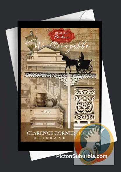 Clarence Corner Hotel (Collage) Greeting Card Pack / Set of 5 - greeting Card