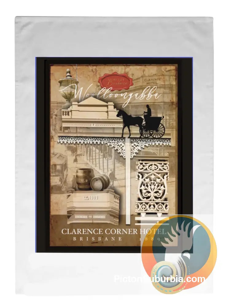 Clarence Corner Hotel (Collage): Woolloongabba - Tea Towel - Tea Towel