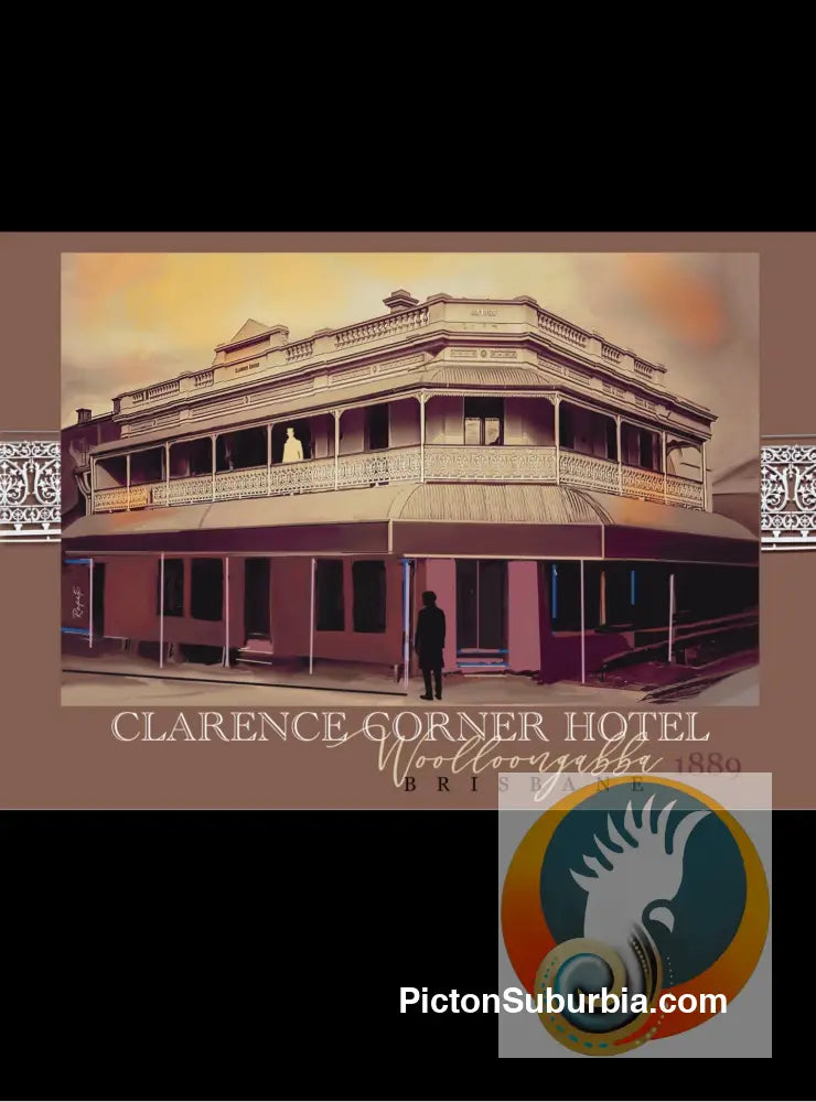 Woolloongabba: Clarence Corner Hotel Collage Art print - Art Print