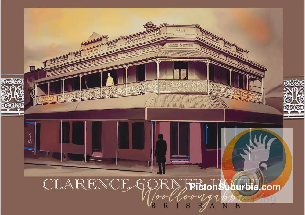 Woolloongabba: Clarence Corner Hotel Collage Art print - A3 - Art Print