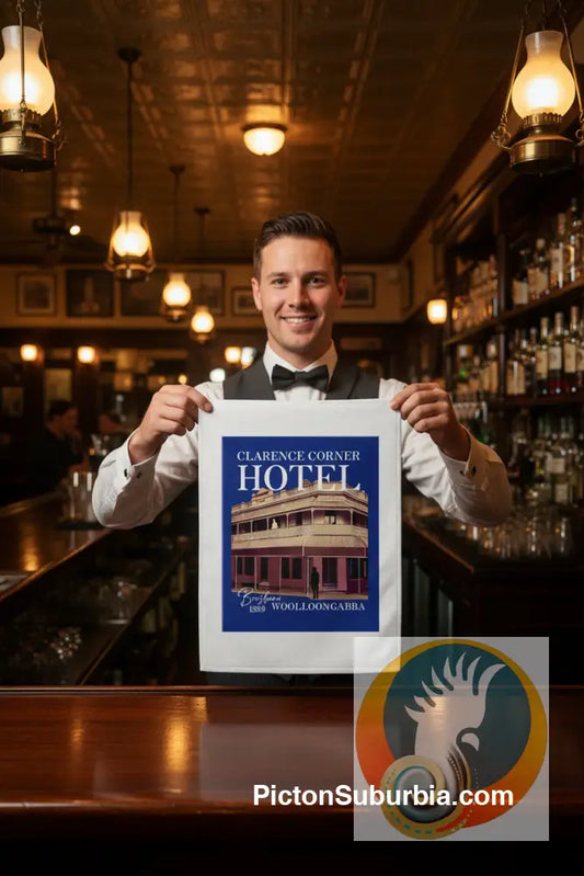 Clarence Corner Hotel: Woolloongabba - Tea Towel - Tea Towel