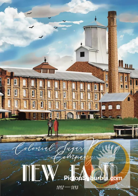 New Farm: The Colonial Sugar Refinery Company 1892 - Art print - A4 - Art Print