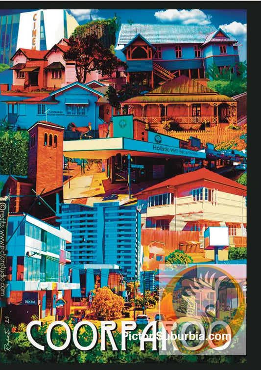 Coorparoo: Suburb: Art Print - A4 - Art Print