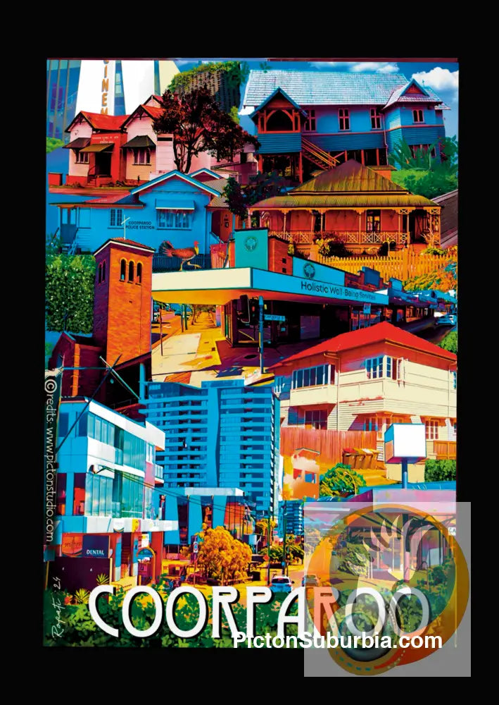 Coorparoo Suburb: Greeting card Pack / Set of 5 - greeting Card