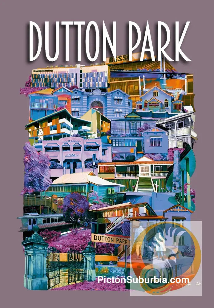 Dutton Park: Brisbane Suburbia -Art print - A4 - Physical good