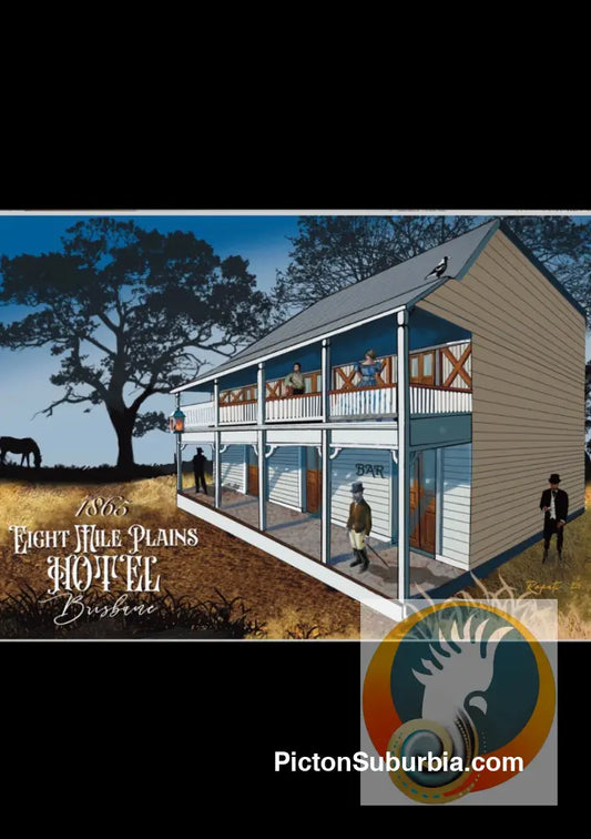 Eight Mile Plains Hotel: Art print - Physical good