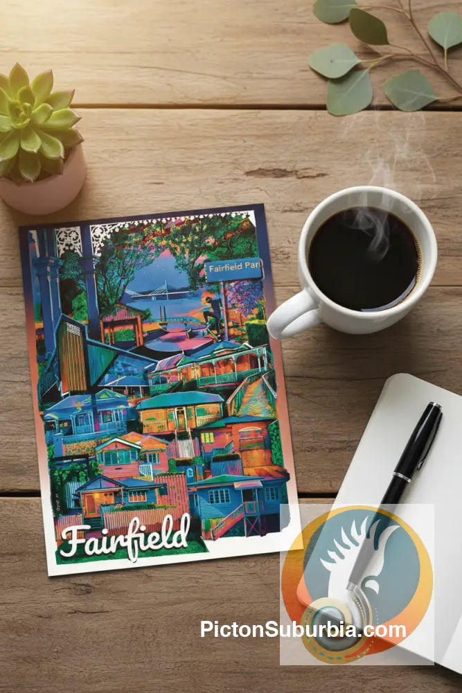 Fairfield “Lanyard” Suburb Postcard / Set of 5/ A6 or A5 / Postcard
