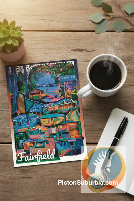 Fairfield “Lanyard” Suburb Postcard / Set of 5/ A6 or A5 / Postcard