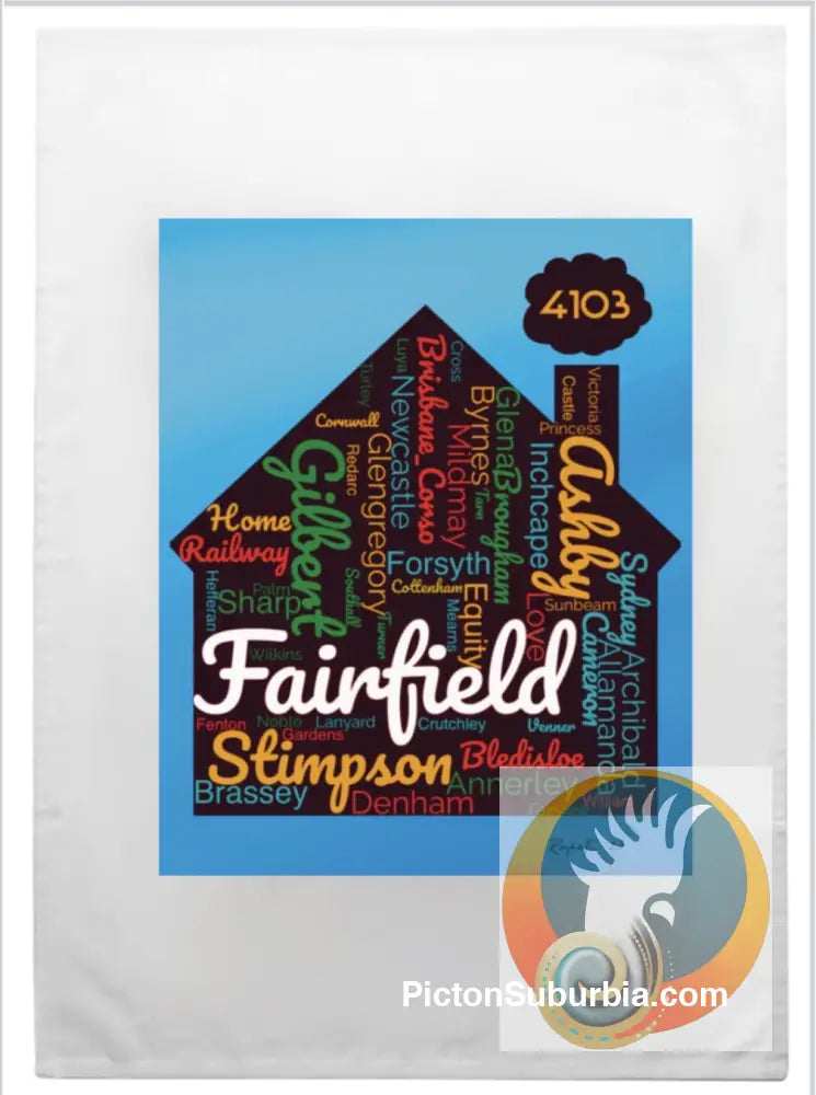 Fairfield Streets: Tea Towel - Tea Towel