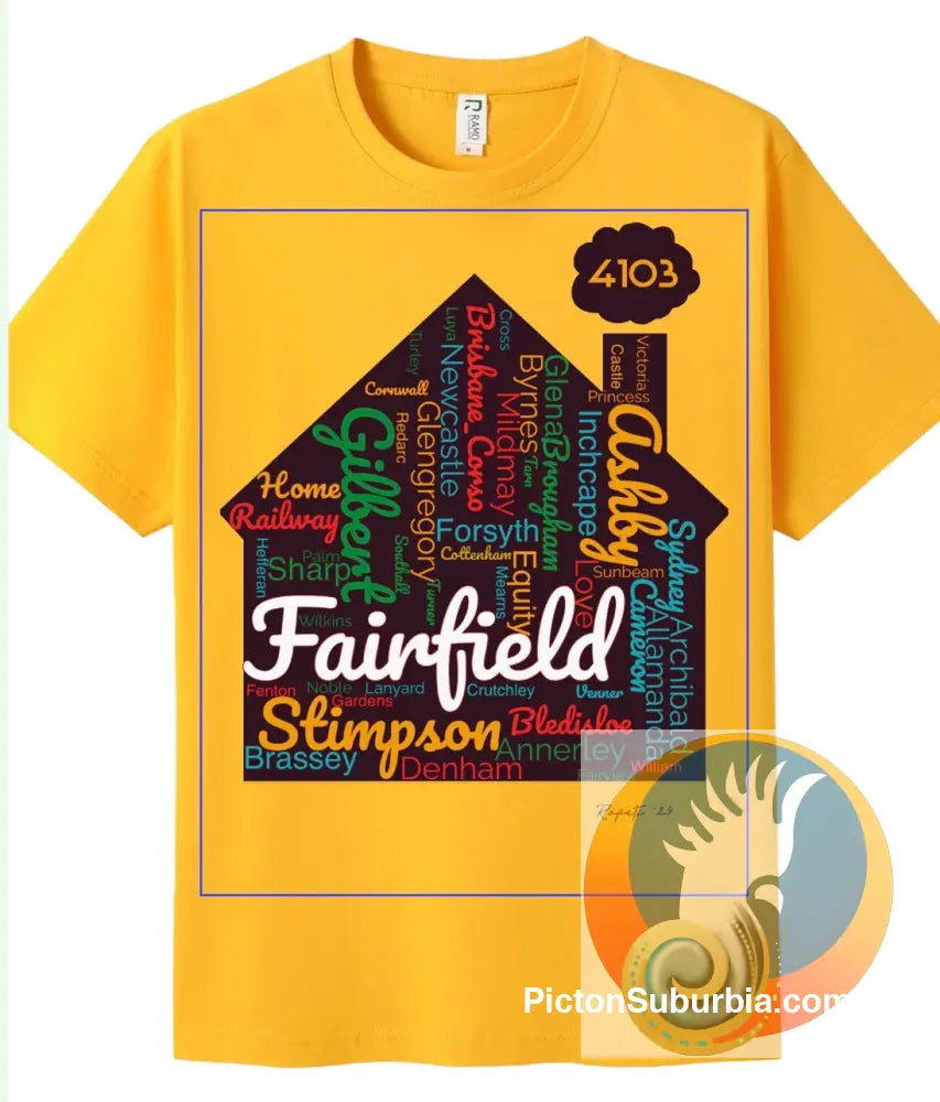 Fairfield Streets: Tee - Gold / S - T-shirt