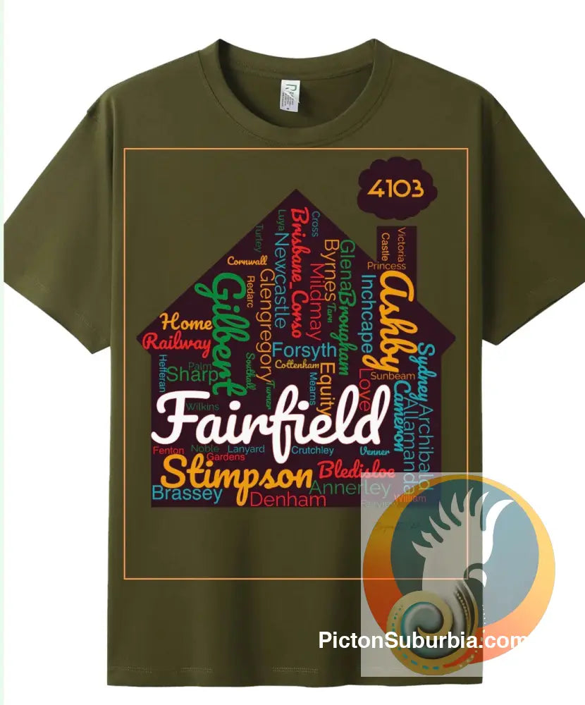 Fairfield Streets: Tee - Olive / S - T-shirt