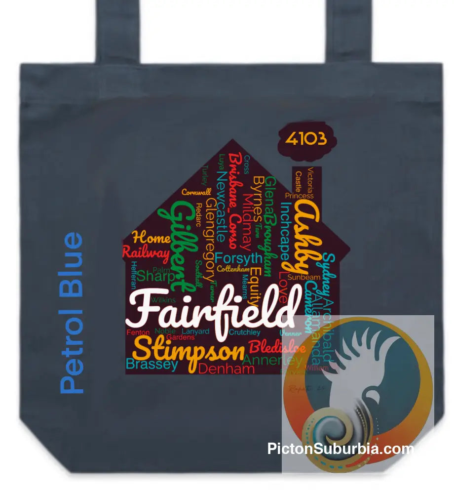Fairfield “Streets” Tote - Petrol Blue - ToteBag