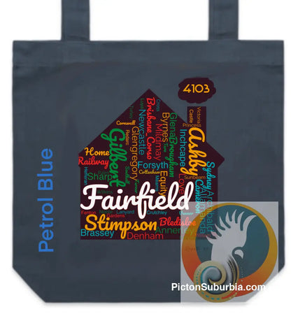 Fairfield “Streets” Tote - Petrol Blue - ToteBag