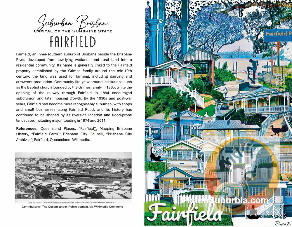 Fairfield Suburb “Corso”: Greeting card Pack / Set of 5 - greeting Card