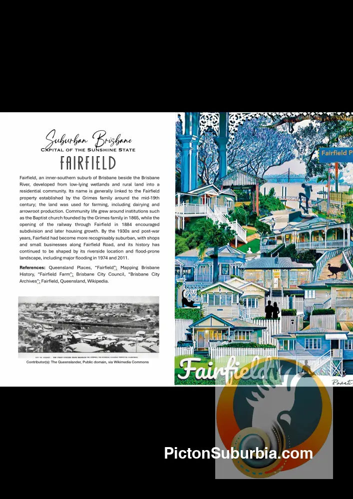 Fairfield Suburb “Corso”: Greeting card Pack / Set of 5 - greeting Card