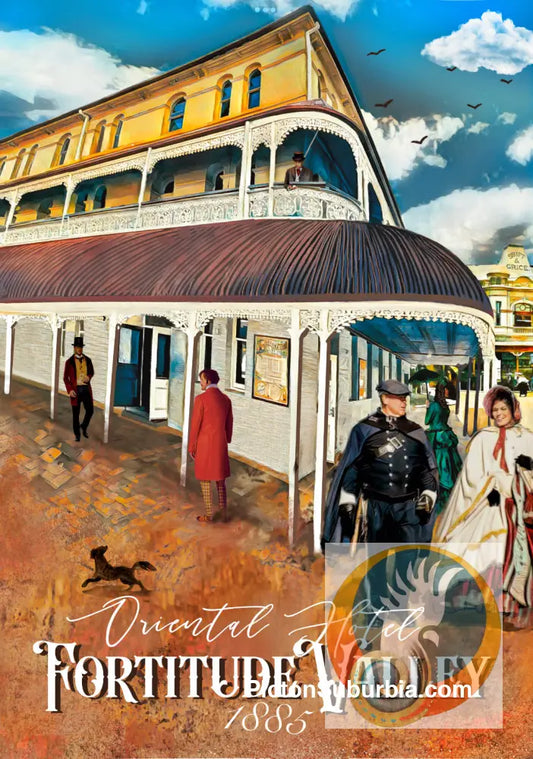 Fortitude Valley: The Oriental Hotel 1885 - Art print - A4 - Art Print