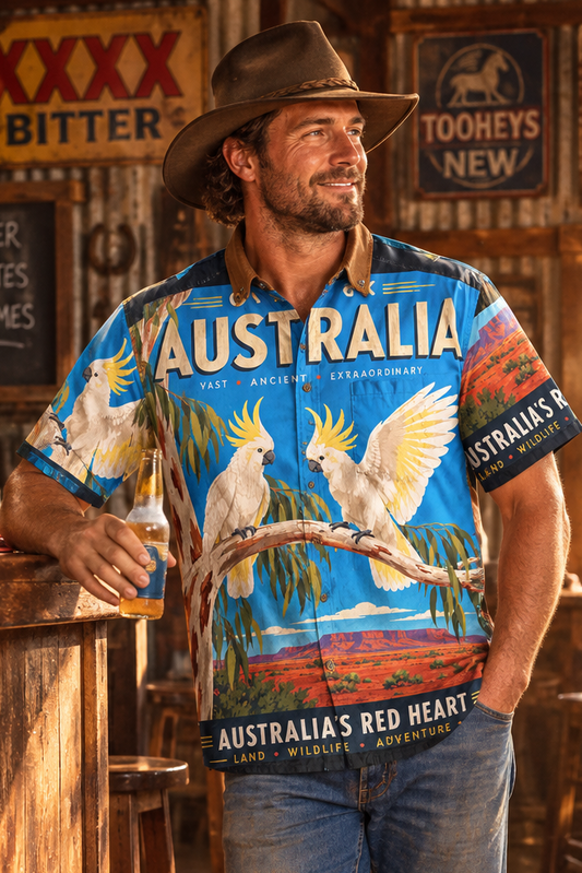 “Gettin Cocky” All-Over Print Men's Breathable Shirt|140GSM Slub Cotton