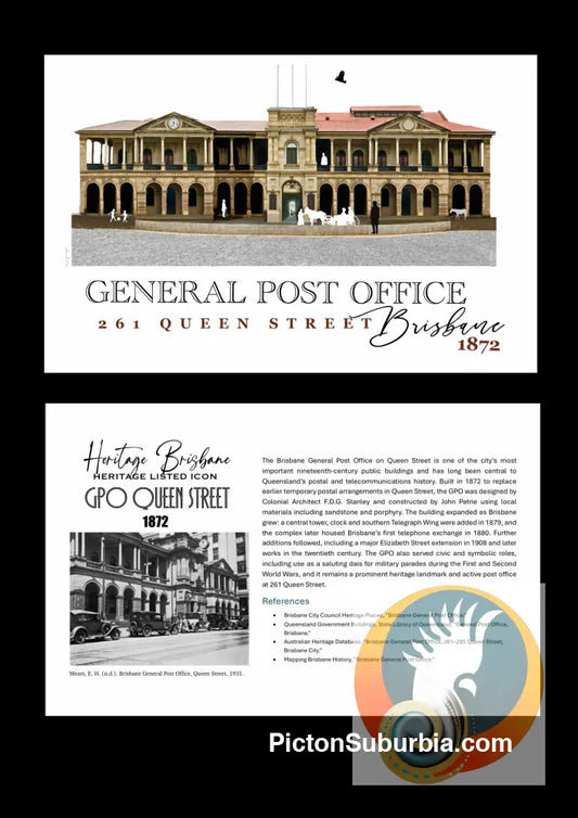 GPO 261 Queen St: Brisbane CBD - Greeting Card Pack/ Set of 5 - Physical good