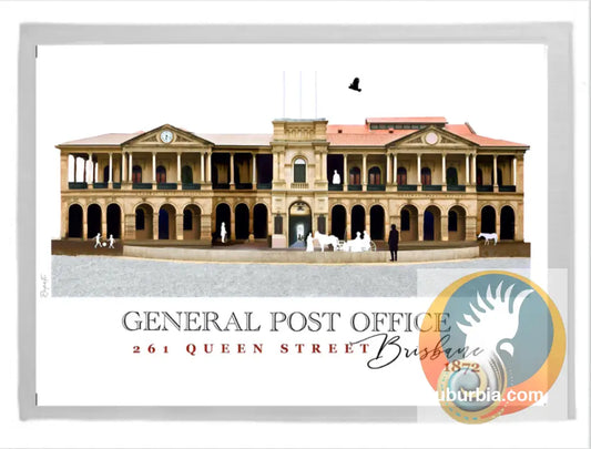 Brisbane CBD: GPO 261 Queen Street Tea Towel - Tea Towel
