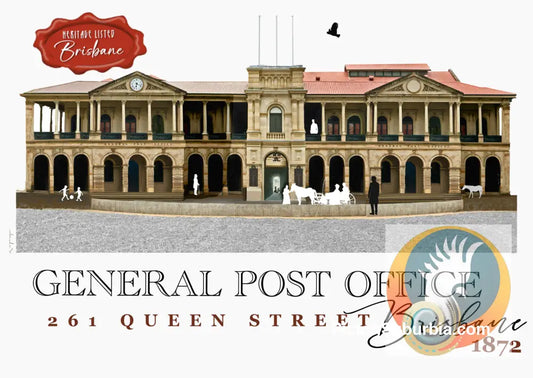 GPO Queen Street: Brisbane CBD - Postcard / A5 & A6 / Set of 5 - Physical good