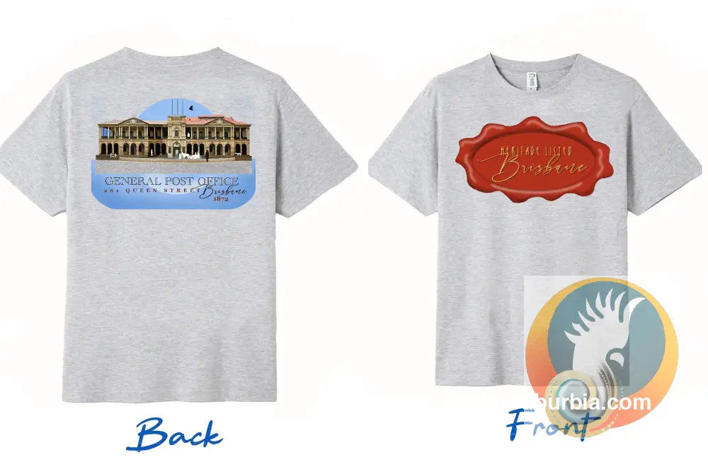 GPO Queen Street: Brisbane CBD - Tee - Marle Grey / M - T-shirt